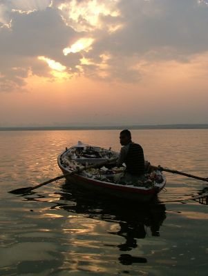 Floating market on the Ganges
